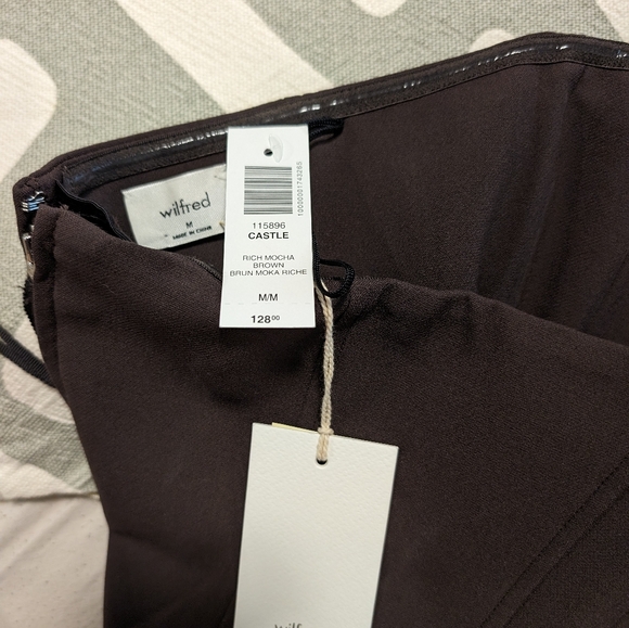 Aritzia Wilfred Castle Bustier, softly structured strapless bustier, mocha brown - Picture 11 of 12